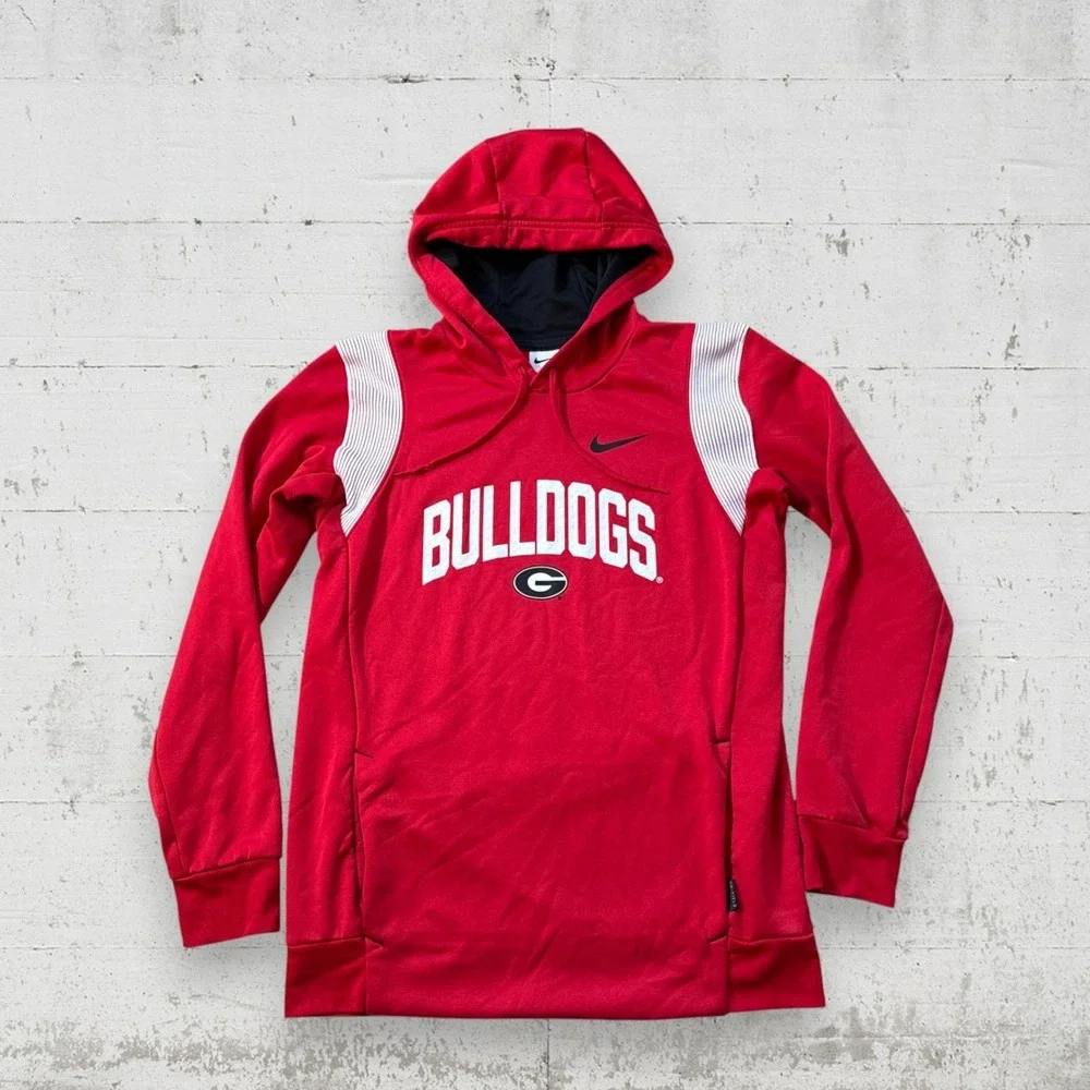 Nike Georgia Bulldogs‎ UGA Team Issue Sideline Hoodie Red Mens S DN6527